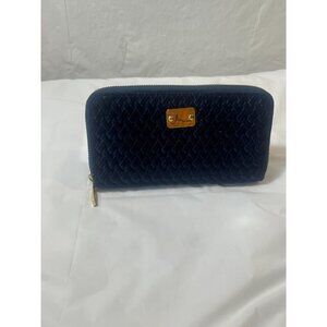 Bevini Wallet Blue VELVET Leather Made In ITALY